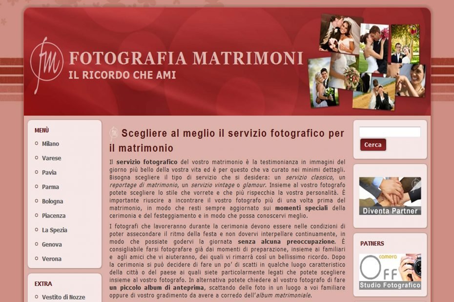 Fotografiamatrimoni.it - Sito Web