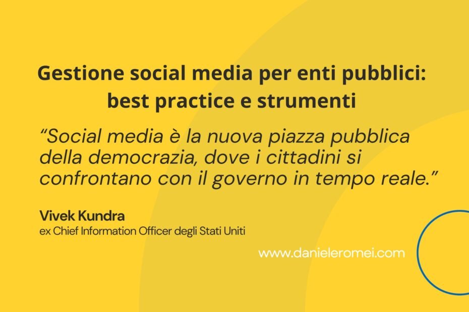 gestione social media enti pubblici con strumenti e strategie